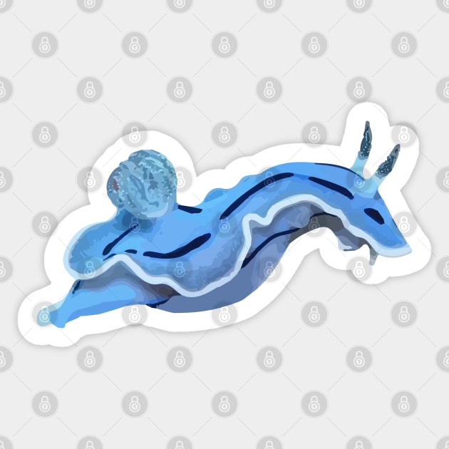 Blue Sea Slug Sticker by labstud